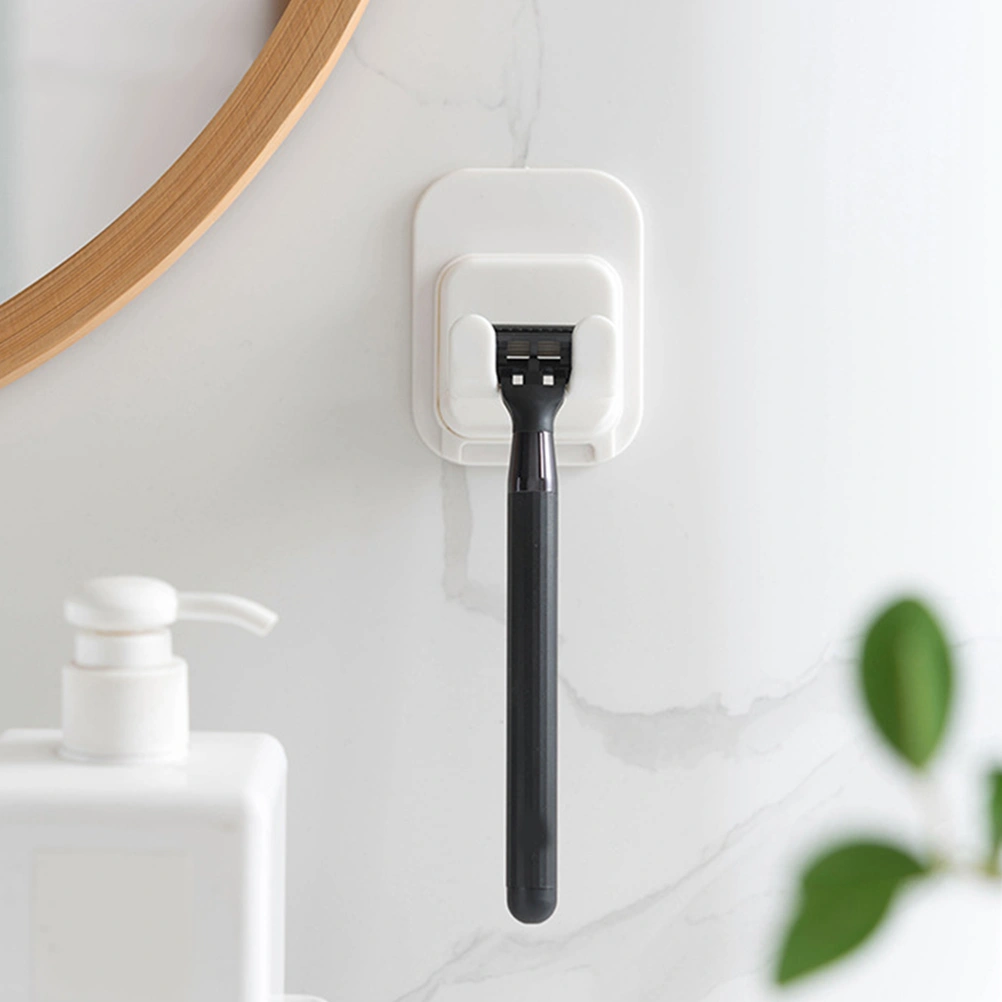 4pcs Razor Holder Adhesive Shaver Hook Electric Shaver Organizer for Bathroom
