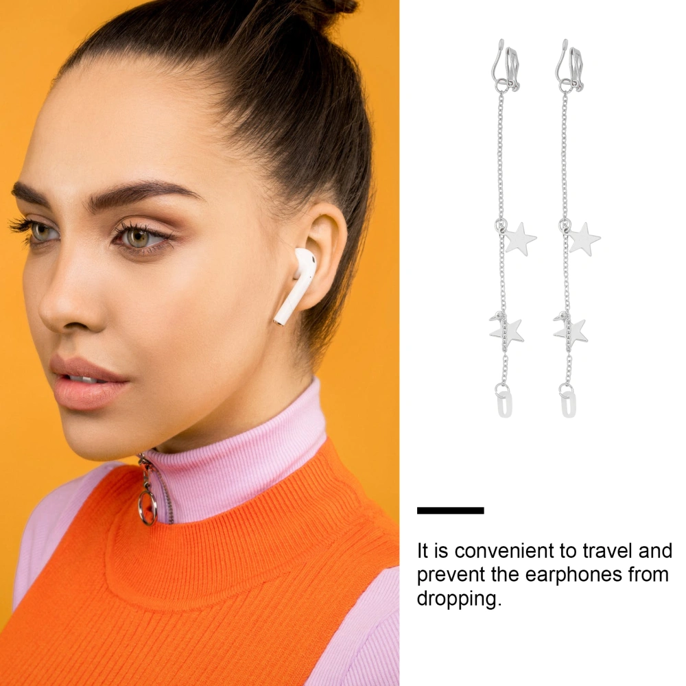 1 Pair of Wireless Earphone Earrings Chic Earphone Holder Anti-lost Earrings