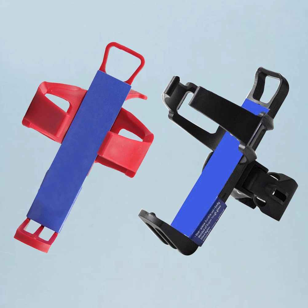 2pcs Durable Bike Water Bottle Holder Drink Cup Holder Bottle Cages Rack Brackets Bike Accessories (Black, Red)