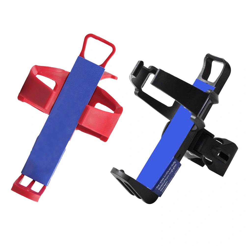 2pcs Durable Bike Water Bottle Holder Drink Cup Holder Bottle Cages Rack Brackets Bike Accessories (Black, Red)