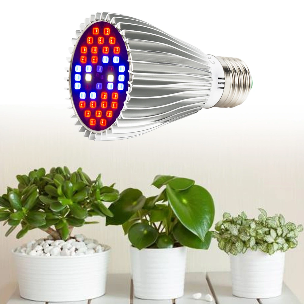 LED Grow Light 40 LEDs 30W Long Style Full Spectrum LED Growing Light Bulb E26 E27 Rotation Plant Lamp Bulb for Indoor Plants