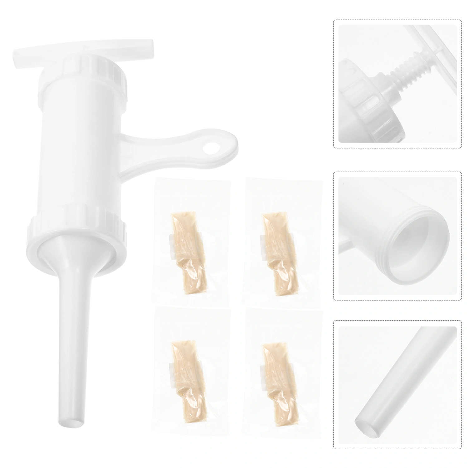1 Set of Kitchen Sausage Casing Elastic Sausage Casing Natural Ham Sausage Casing with Sausage Stuffer