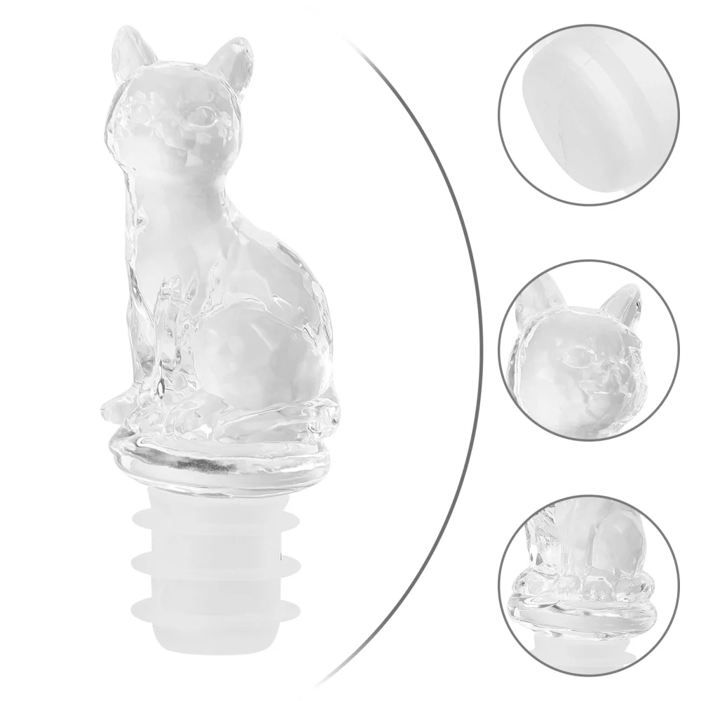 1pc Silicone Cat Shape Wine Bottle Plug Wine Bottle Champagne Sealing Stopper