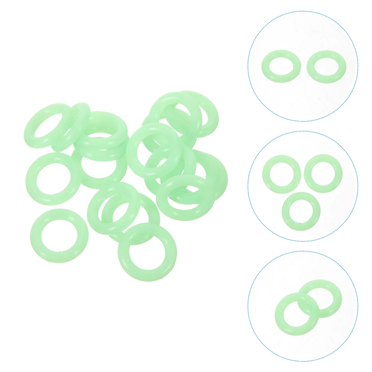 150Pcs Camping Stake Ring Glow In The Dark Rings Tent Peg Ring Tent Stake Ring Stake Glowing Ring