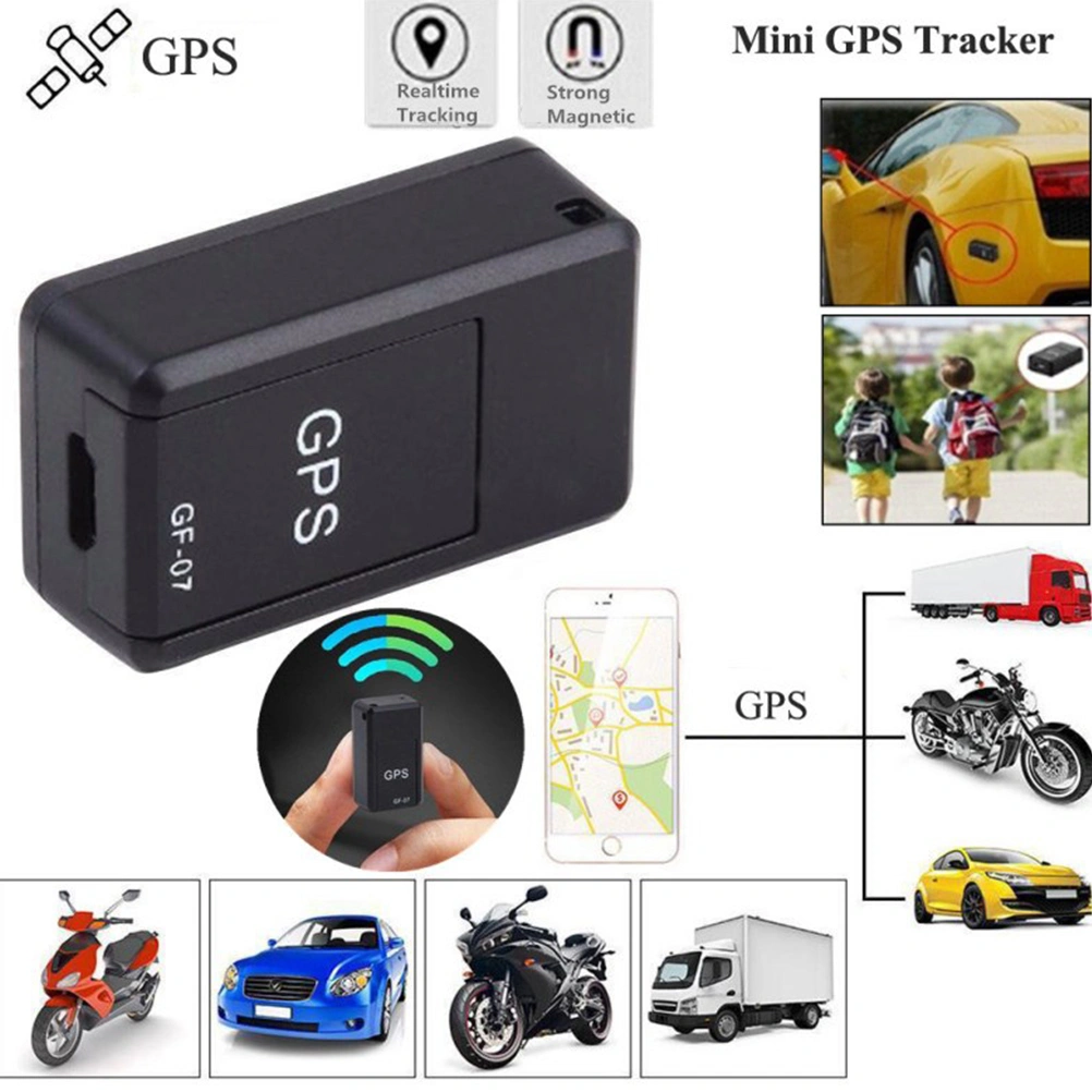 2pcs Mini Magnetic GPS Locator Car High Magnetism Non-installation GPS Tracking Locator Anti-lost Anti-theft Device Locator (Black)