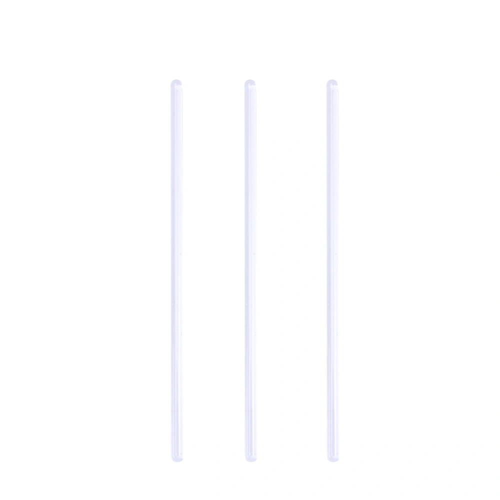 3pcs Glass Stirring Rod Glass Buret Mixer Stiring Stirrer Laboratory Transparent Tools for Use