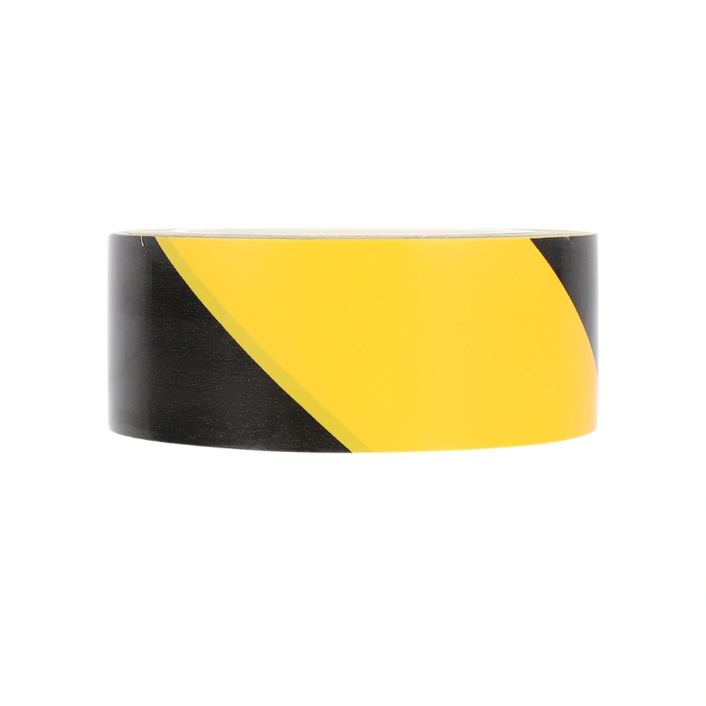 1 Roll of PVC Warning Tape Aisle Marking Tape Black Yellow Tape Safety Sticker Strip Tape