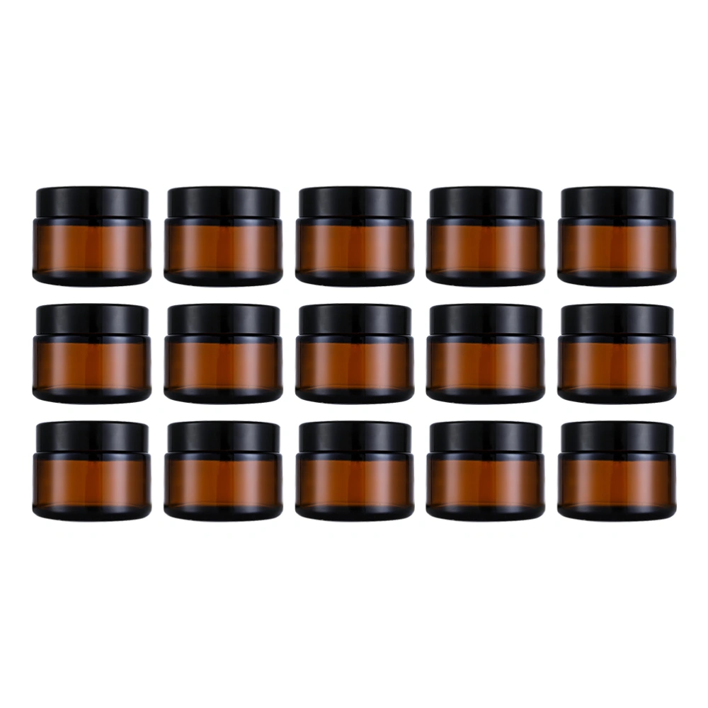 15Pcs Glass Face Cream Bottle Small Cosmetics Bottle Empty Storage Bottle