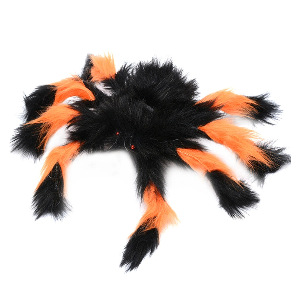 6PCS 30cm Scary Tricky Spooky Spider Plush Toys Halloween Party Scary Decoration Haunted House Prop (Mixed Color)