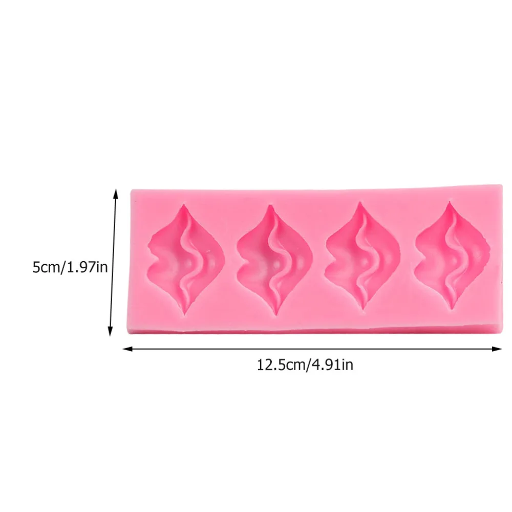 3PCS Sexy Lips Candy Chocolate Molds 3D Kiss Collection Silicone Fondant Mold