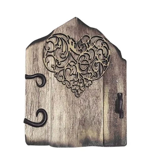 Wood Fairy Door Miniature Fairy Door for Tree Doll House Wooden Fairy Door Elf Door Decoration