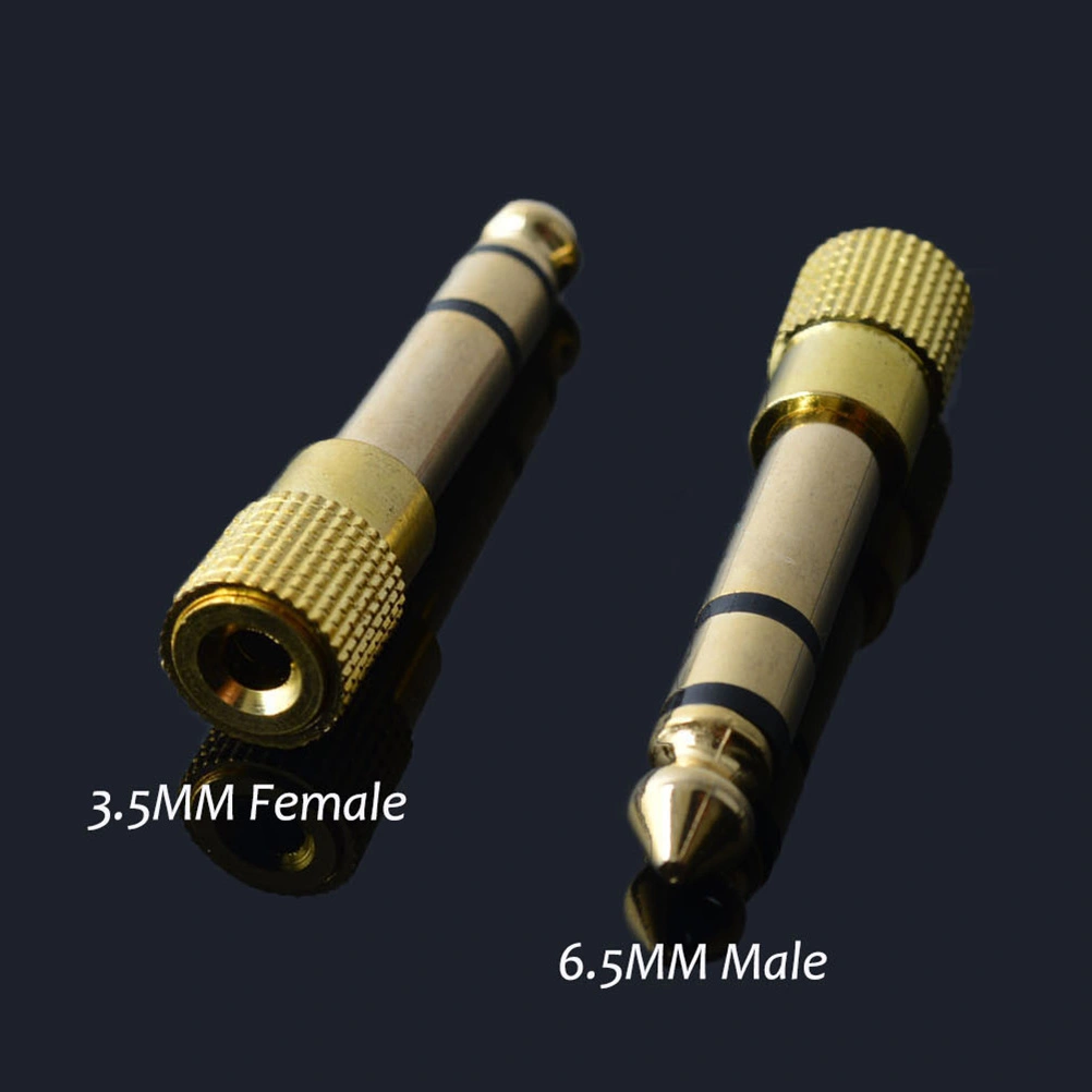 2pcs 6.5mm Male to 3.5mm Female Audio Adapter for Microphone