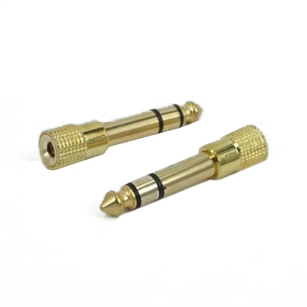2pcs 6.5mm Male to 3.5mm Female Audio Adapter for Microphone