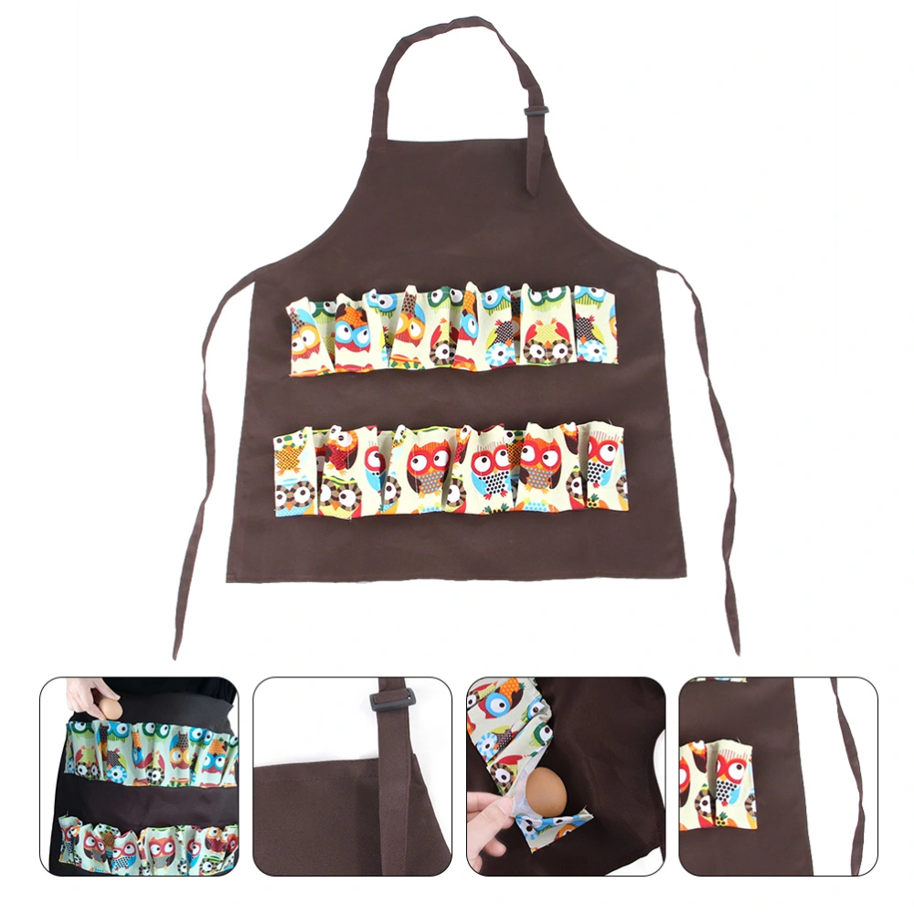 Egg Gathering Collecting Apron with 12 Deep Pockets Home Kitchen Apron Workwear