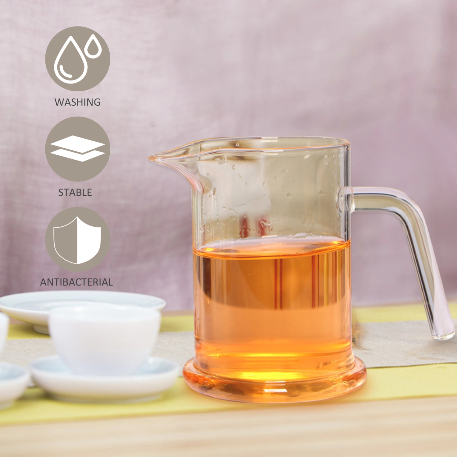 1 Set Heat-Resistant Borosilicate Glass Teapot Office Filtration Tea Maker