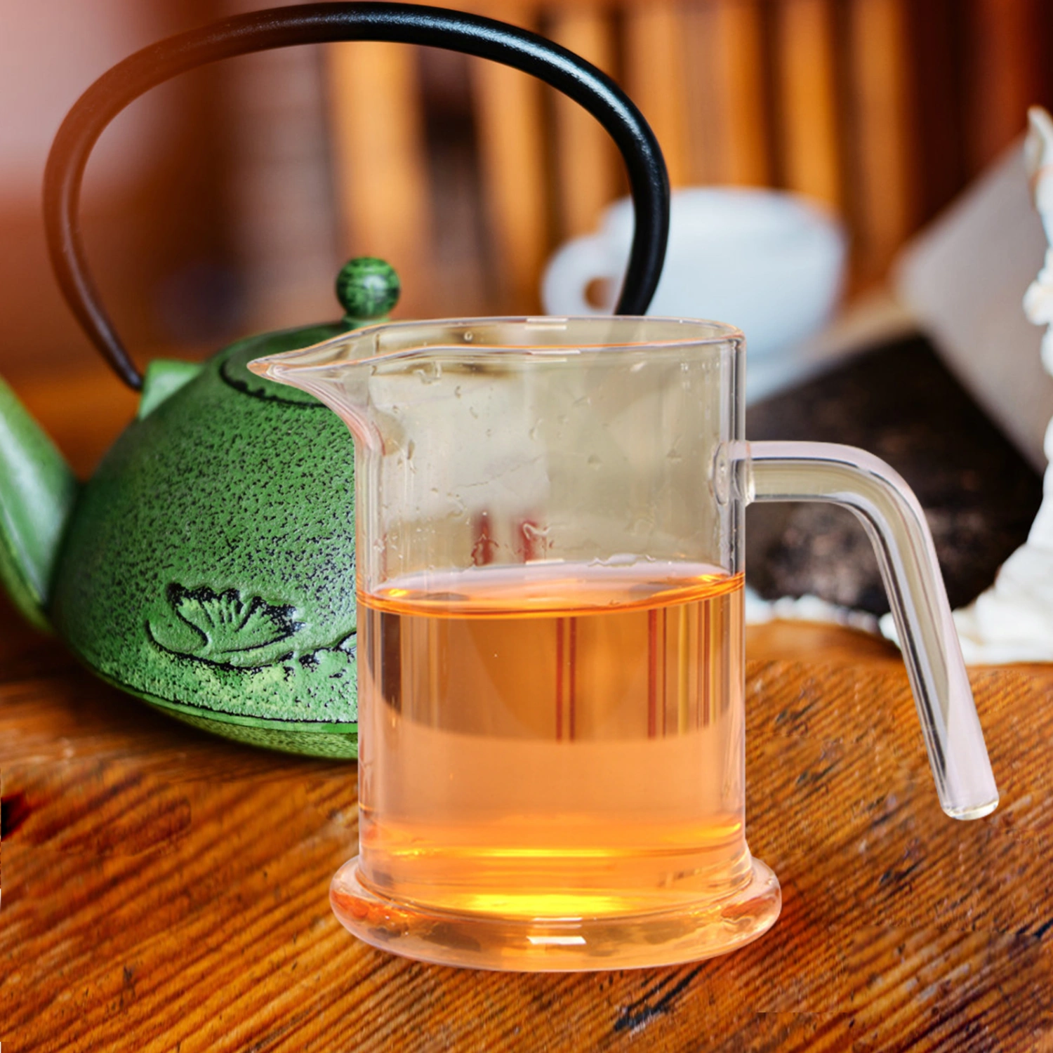 1 Set Heat-Resistant Borosilicate Glass Teapot Office Filtration Tea Maker