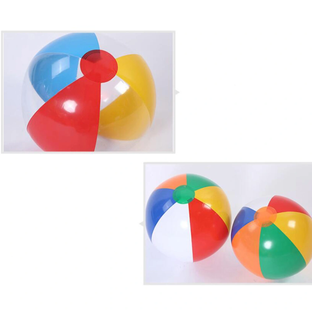 6PCS Inflatable Colorful Beach Ball Summer Water Fun Play Beach Ball Pool Ball Toy for Kids (33cm)