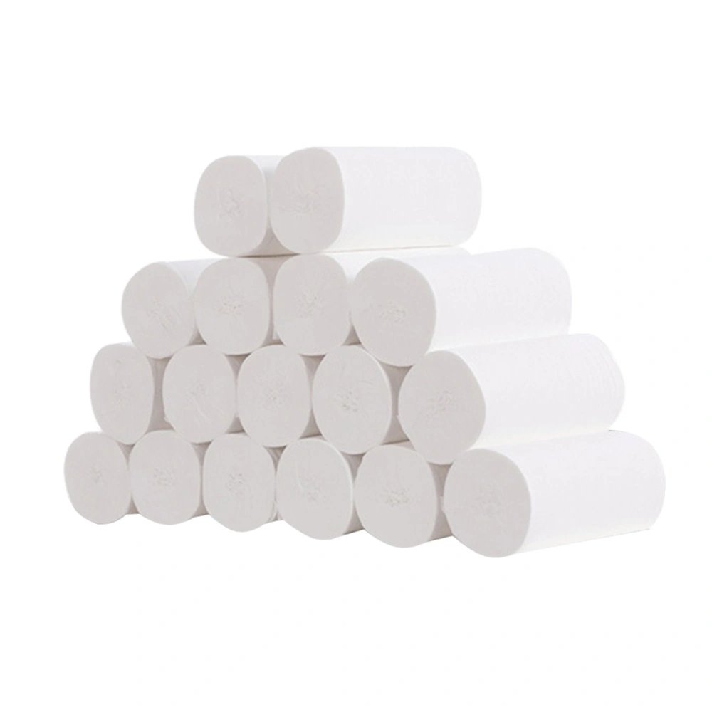 1 Pack 14 Rolls Household Pure Wood Pulp No Core Roll Paper Toilet Paper Household Roll Paper for Home (White)