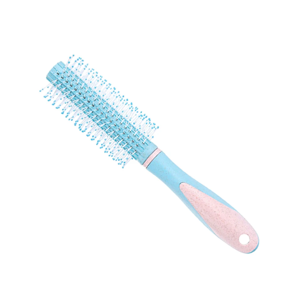 Wheat Straw Hair Comb Candy Colored Cylindrical Roller Comb Plastic Hair Comb