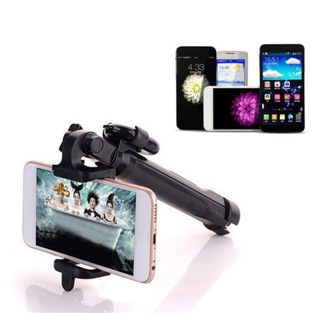 Portable Retractable Mobile Tripod Stand Bracket Holder Telescopic Monopod Selfie Stick Self-timer with  Remote For Smartphone (Black)