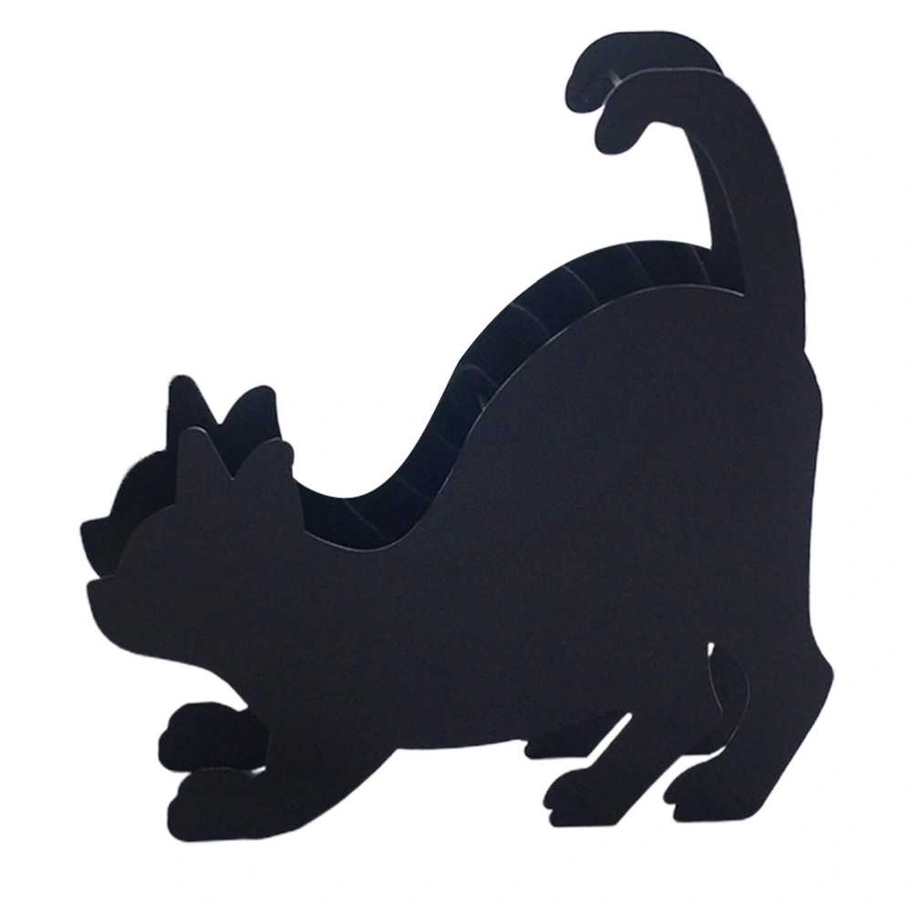 Cat Ornament Iron Funny Creative Mosquito-Repellent Incense Rack Craft Ornament for Home (A Pattern Black)