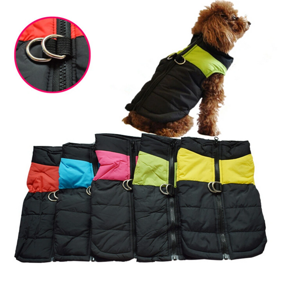 Doggie Puppy Coat Vest Pet Ski Vest Waterpoof - Size L (Red)