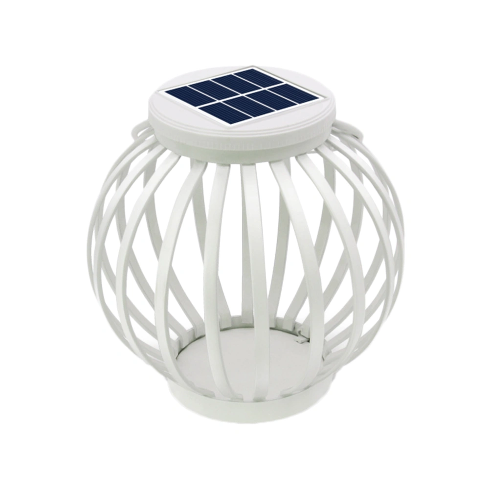 Unique Lantern Shape Solar Light Outdoor Garden Villa Household Lights Lawn Lights Creative Lights Night Lights(White)