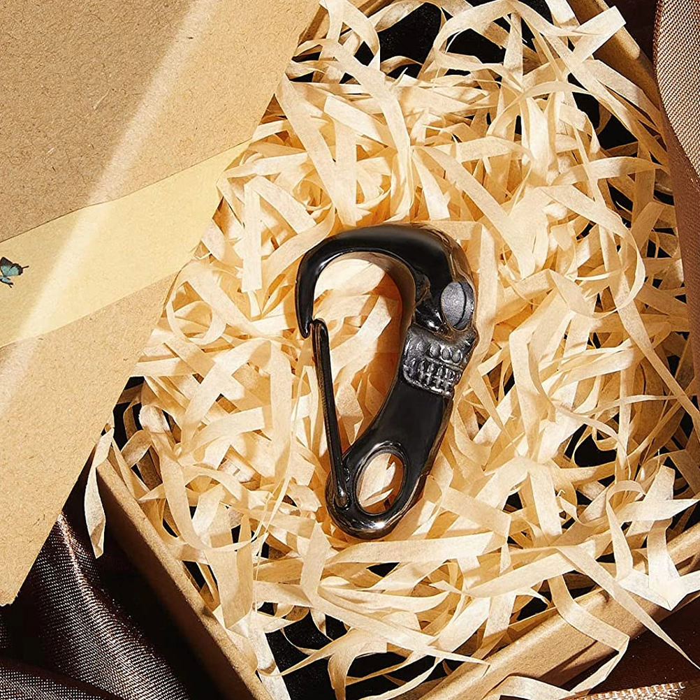 Skull Carabiner Stainless Steel Punk Style Skull Key Chain Dress up Accessories