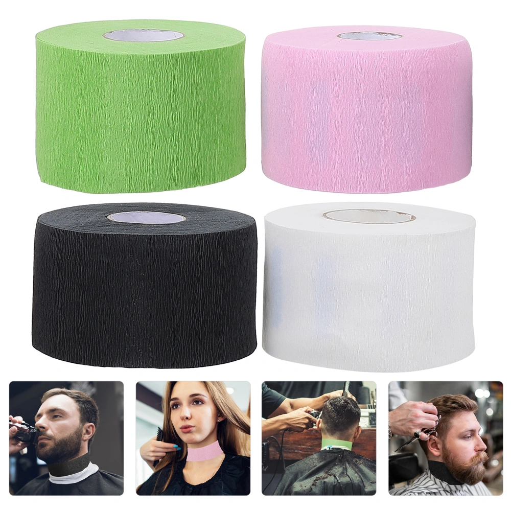 4 Rolls of Barber Neck Protection Paper  Stretchy Neck Papers Barber Supplies