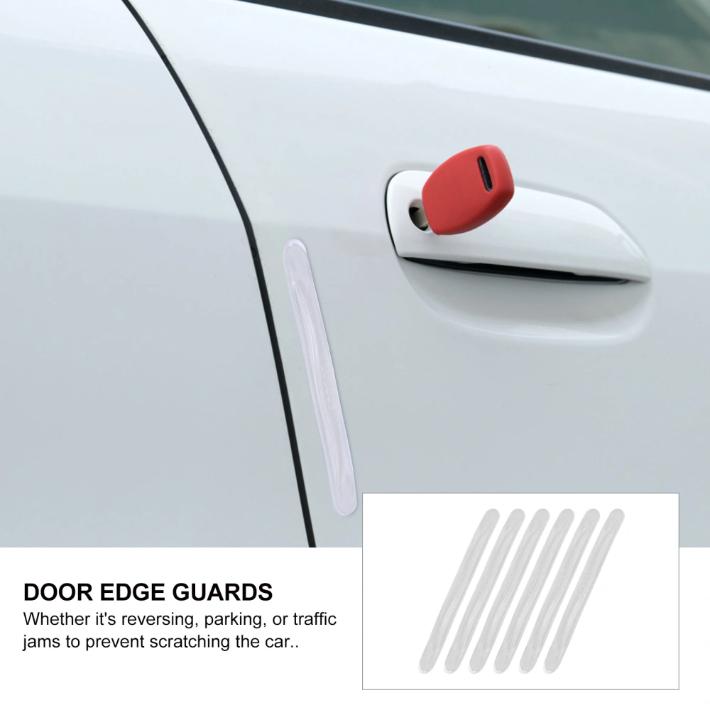 6pcs Car Door Bumping Sticker Car Side Door Guard Rearview Mirror Protector