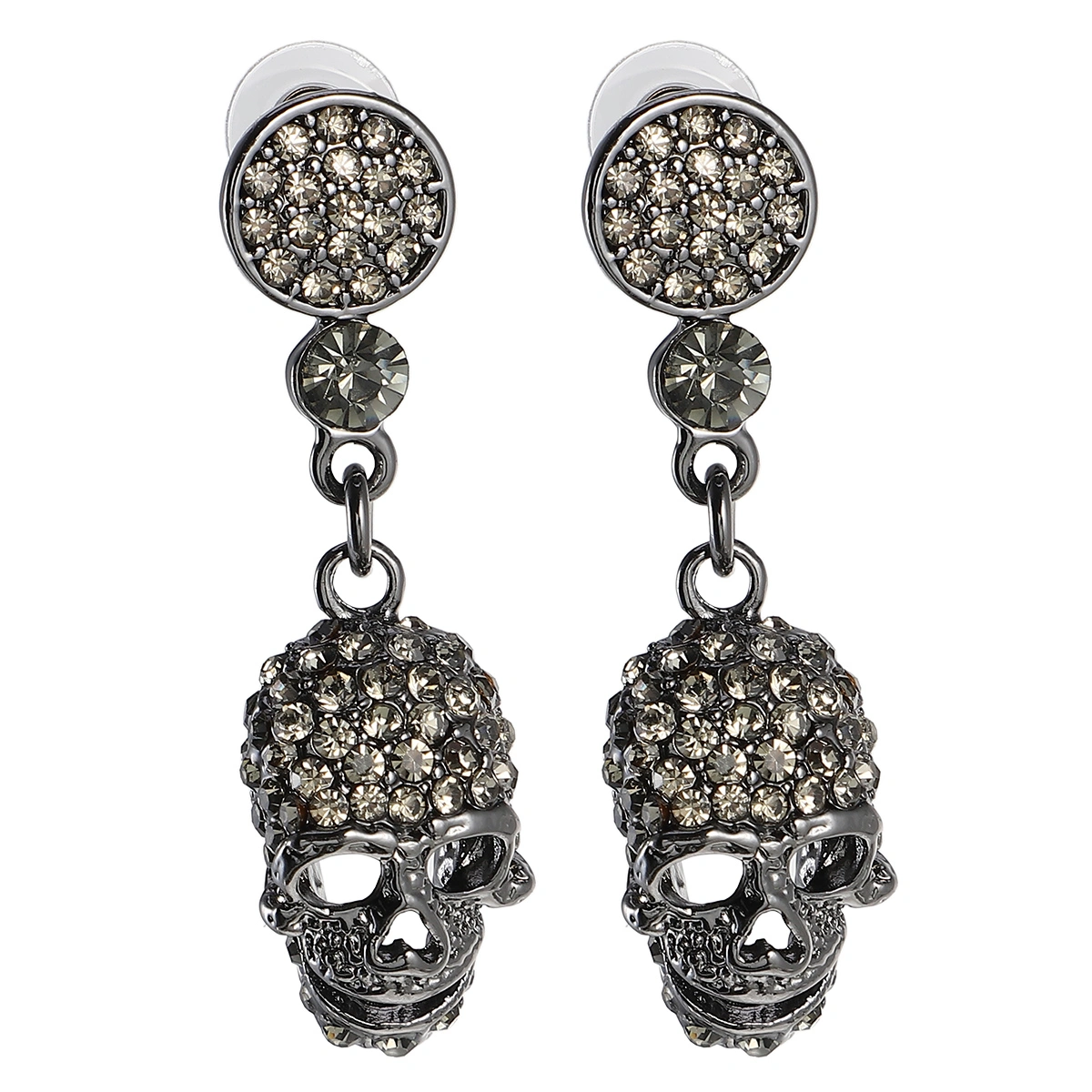 1 Pair Halloween Skull Earrings Retro Exaggerated Ear Pendant Funny Ear Dcors