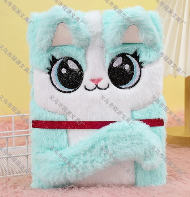 Fluffy Notepad Plush Notebook Cartoon Notebook Plush Diary Cartoon Notebook for Students