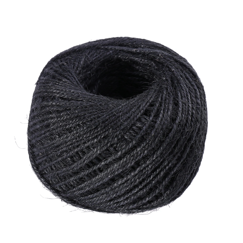 Natural Hemp Cord Jute Twine String Rope for Arts Crafts DIY Gift Packing Wedding Birthday Baby Shower Decoration Gardening Ornament (Black)