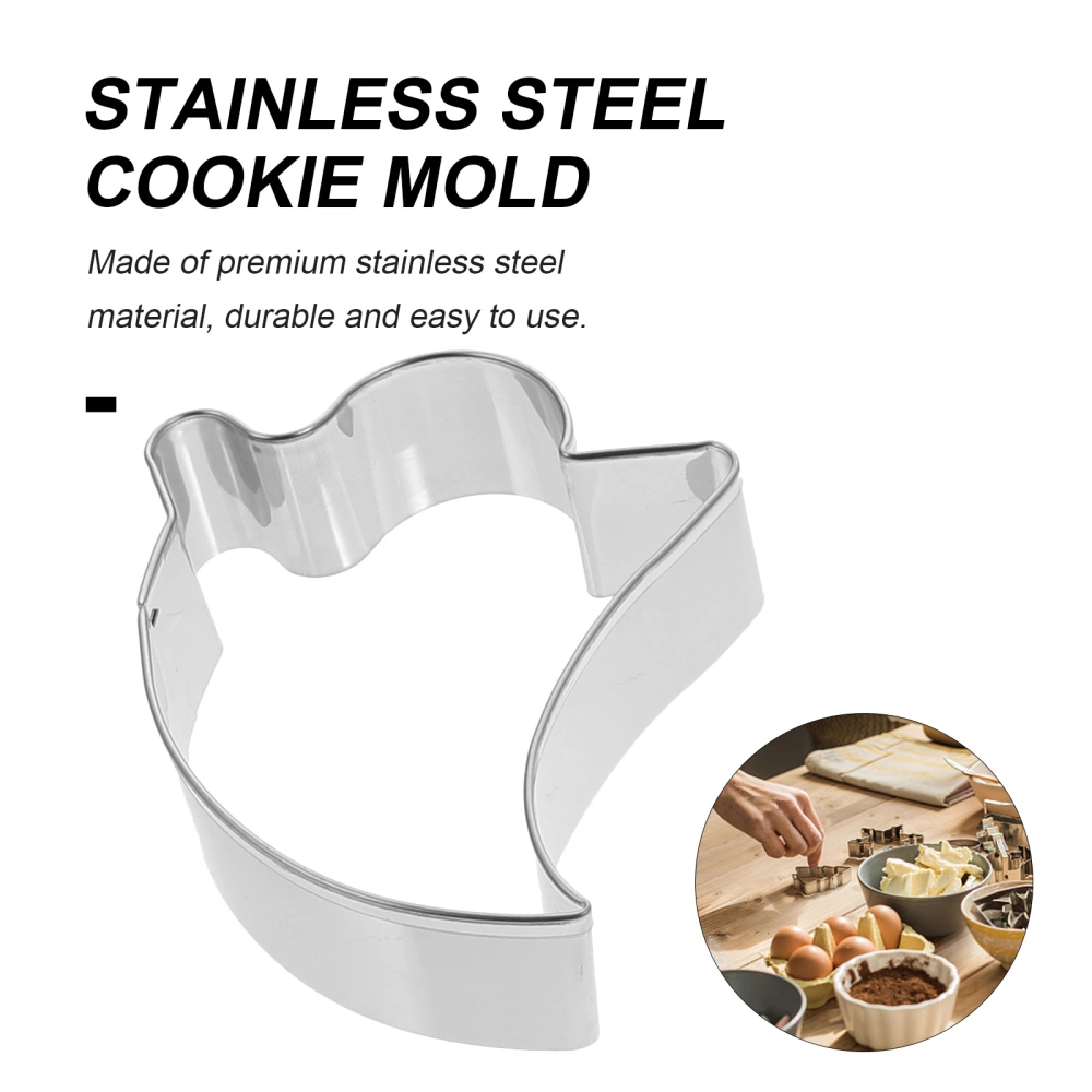 6Pcs Halloween Theme Molds Cookie Candy DIY Tools Stainless Steel Molds (Silver)