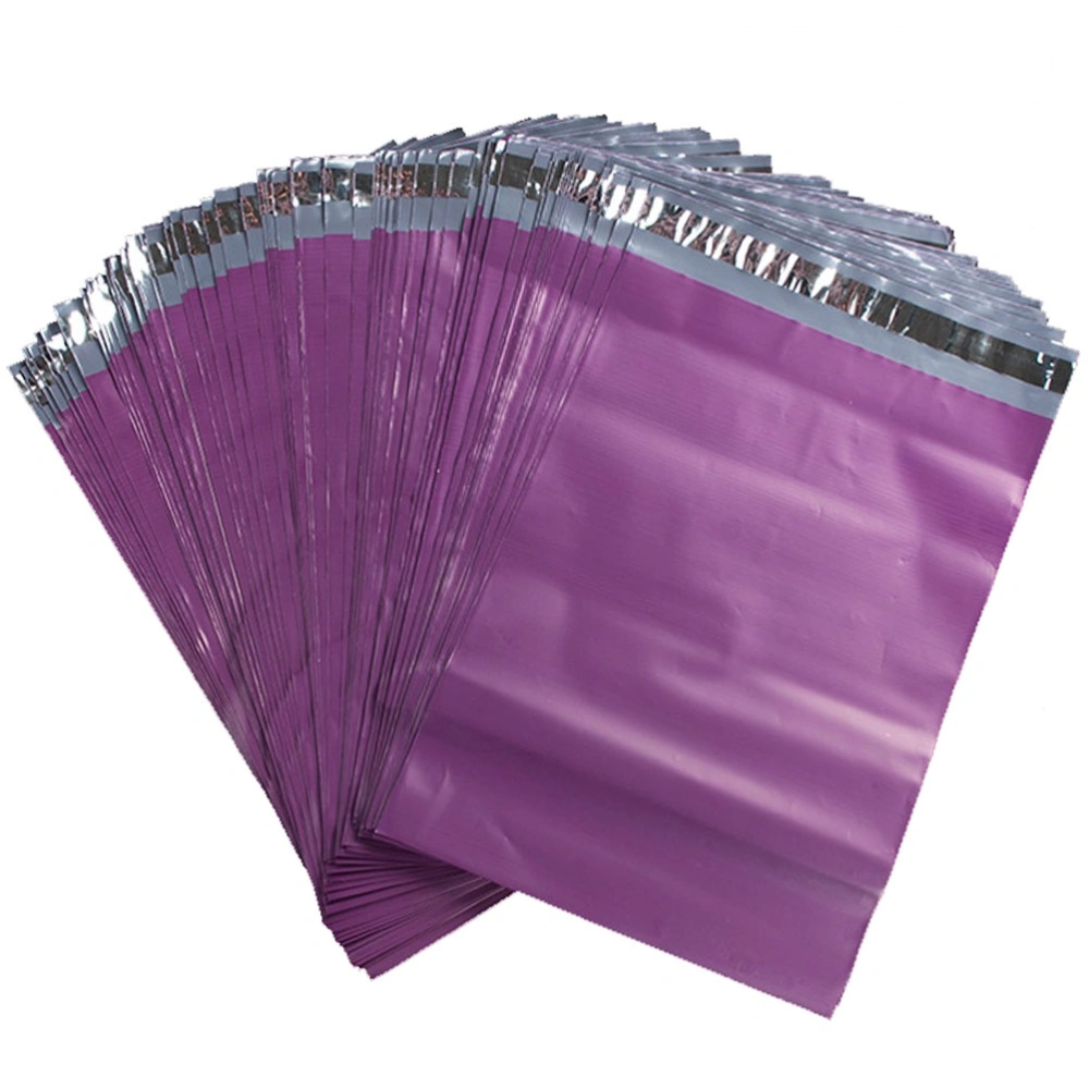 100pcs of One Bag Waterproof Express Bag Durable Packing Pouch Thicken Delivery Bag Self Sealing Express Bags for Clothes Paper File Product Goods (23x35 Purple 15 Silk)