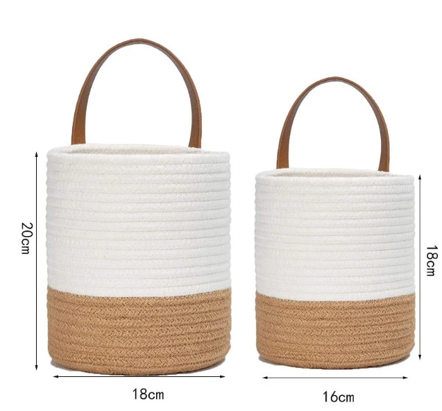 2pcs Wall Hanging Woven Planter Decorative Woven Flower Basket Woven Hanging Plant Pot