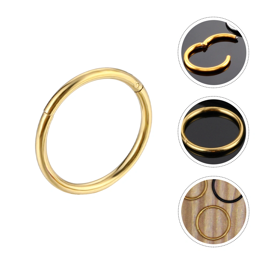1Pc Decorative Nose Ring Fashionable Piercing Ring Titanium Steel Earring Gift