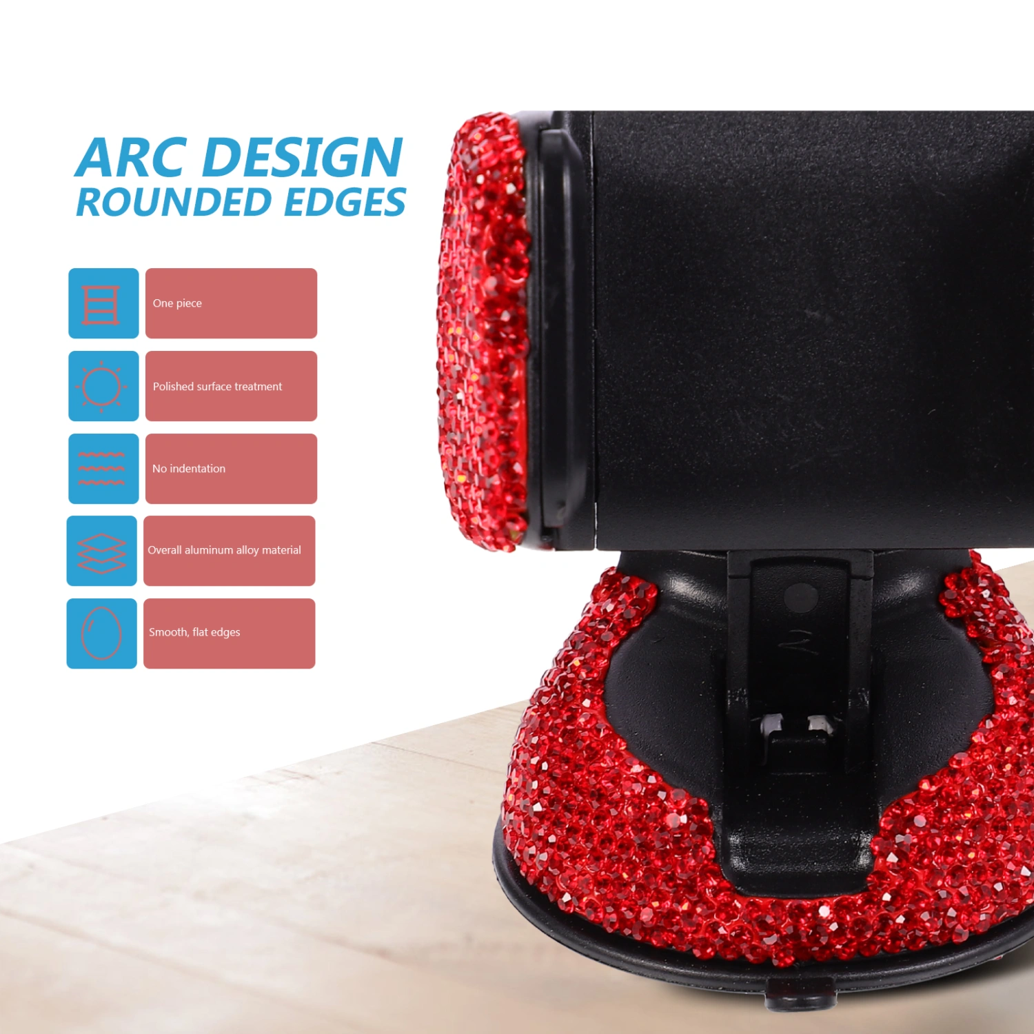 1pc Rhinestone Air Outlet Dashboard Navigation Suction Cup Mobile Phone Rack