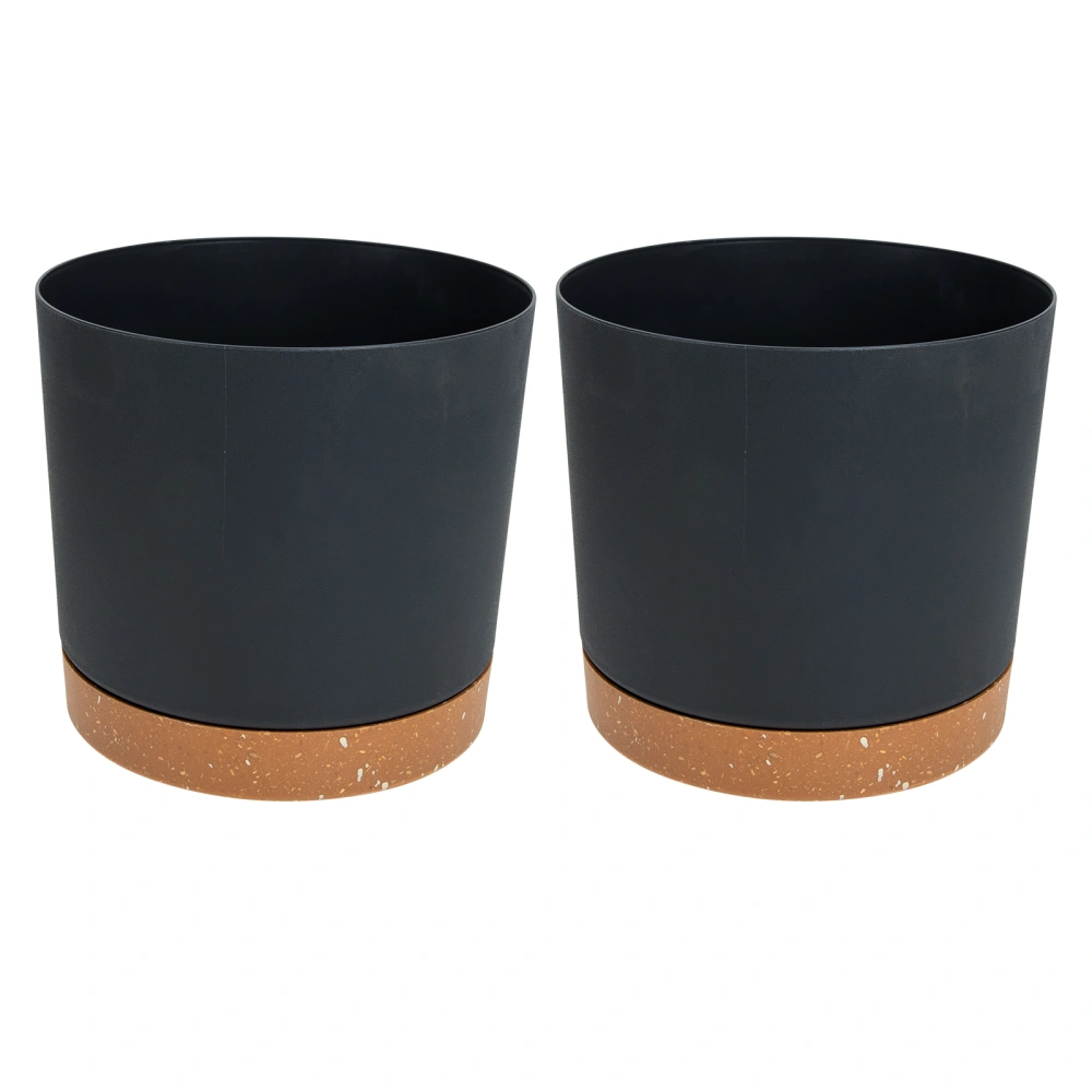 2pcs Plastic Flower Pot Flower Plant Pots Plant Nursery Pots Garden Flower Pots