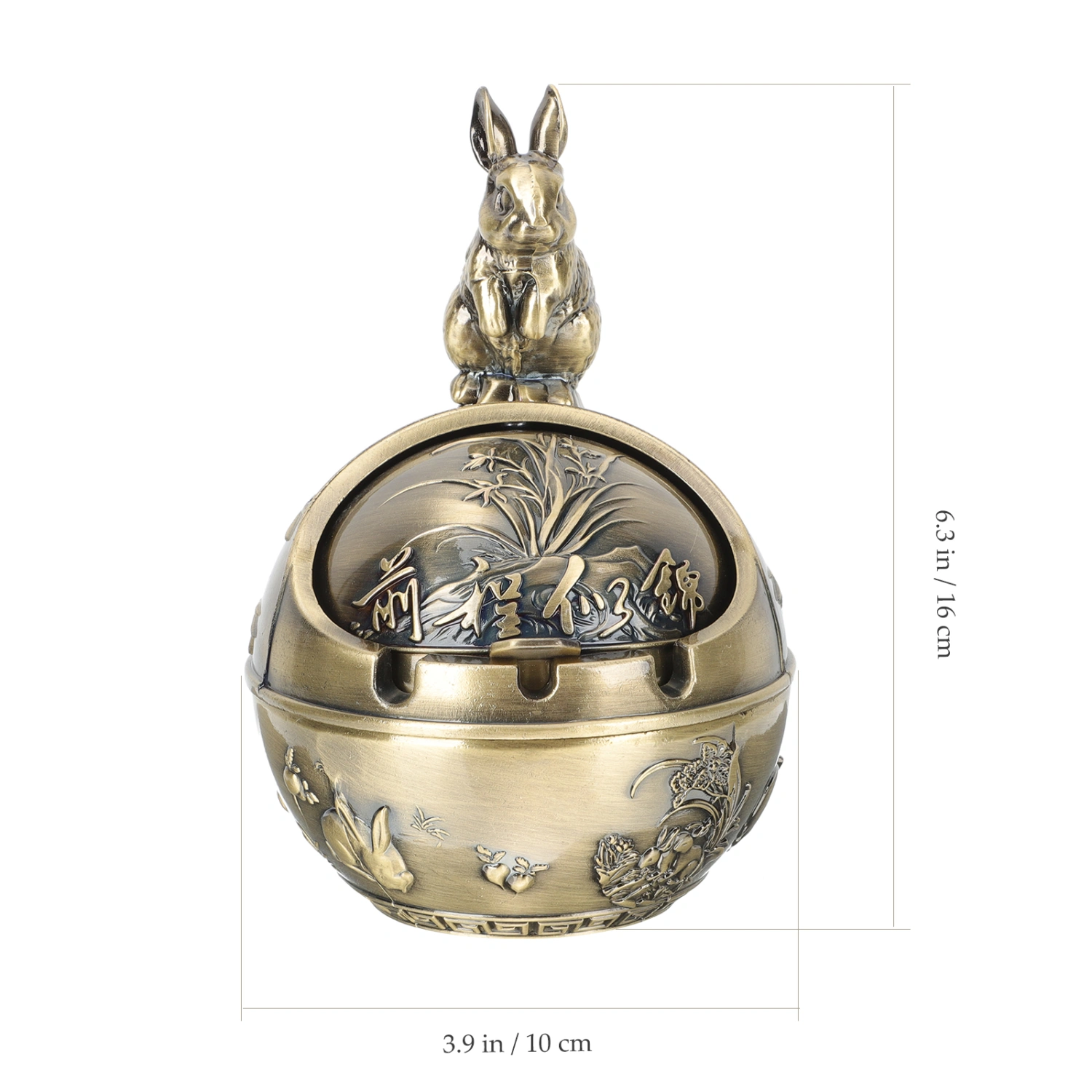 Vintage Rabbit Style Ash Holder Rabbit Ashtray Windproof Ashtray with Cover