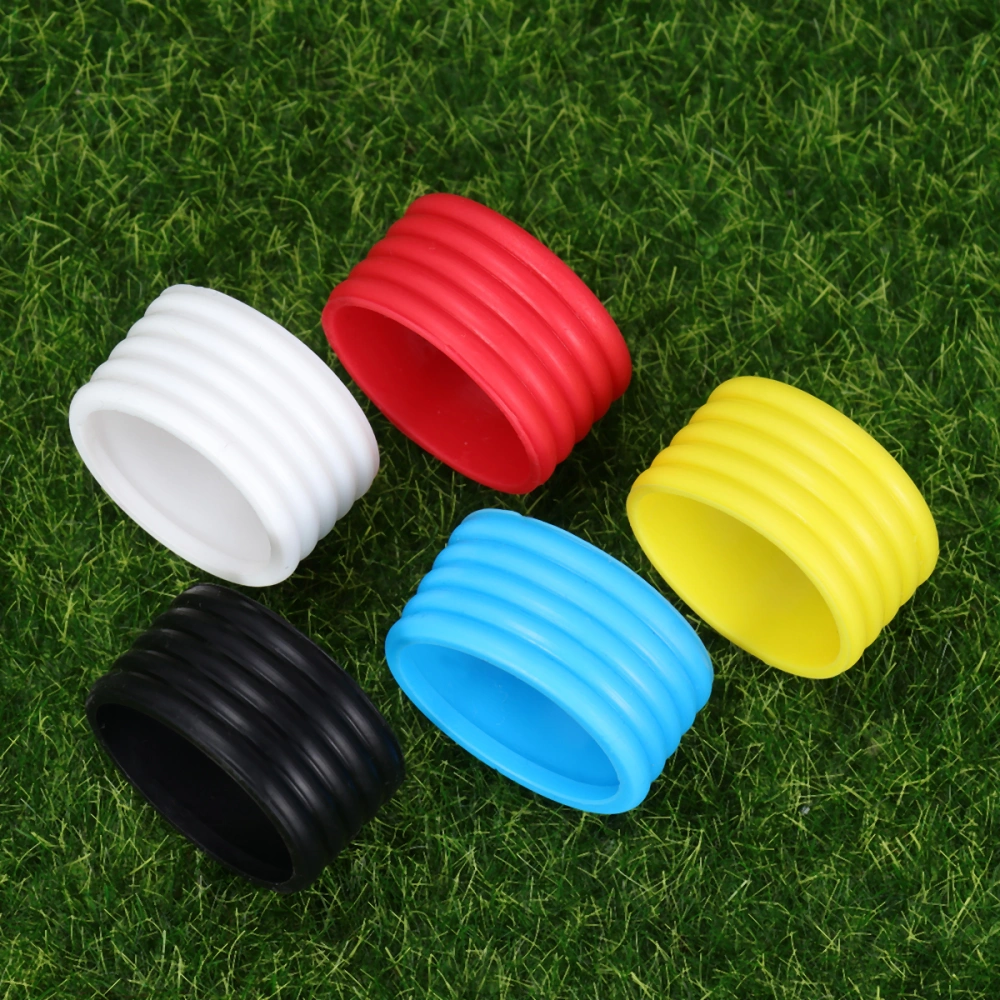 5pcs Tennis Racket Grip Bands Super Absorbent Tennis Squash Ring Hold Overgrip in Place(Yellow, Red, Blue, Black, White, 1PC for Each Color)