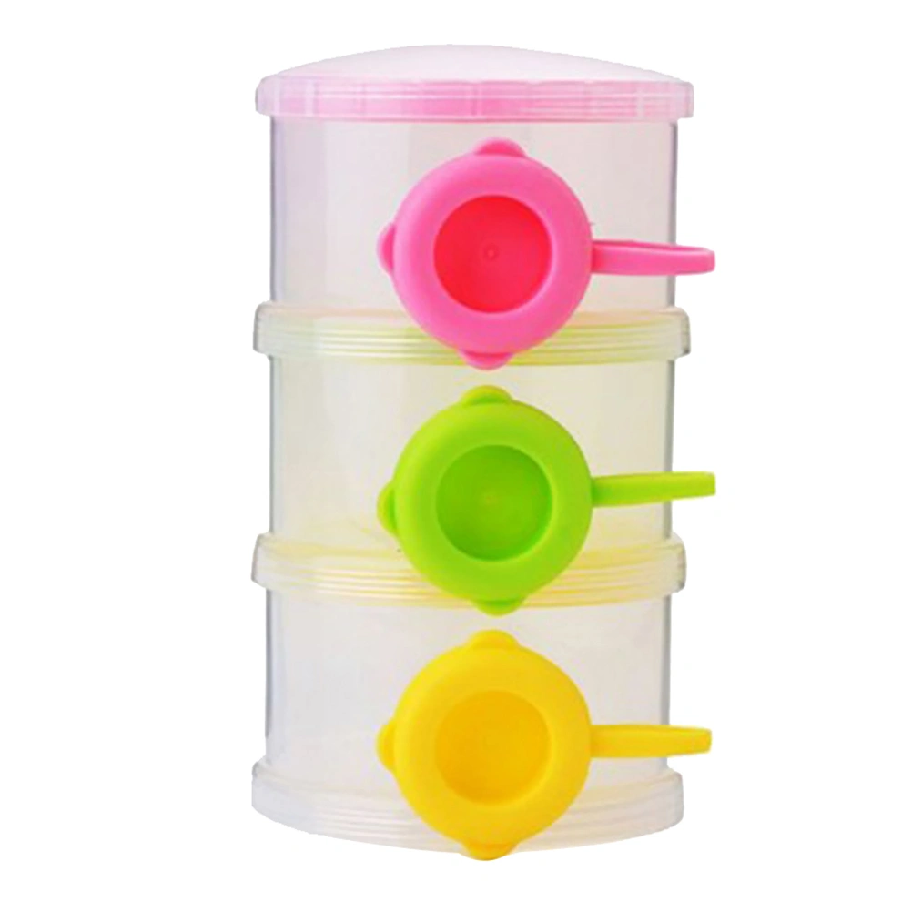 3 Layers Baby Milk Powder Formual Dispenser Baby Feeding Travel Storage Container Non-Spill Stackable Snack Storage Container