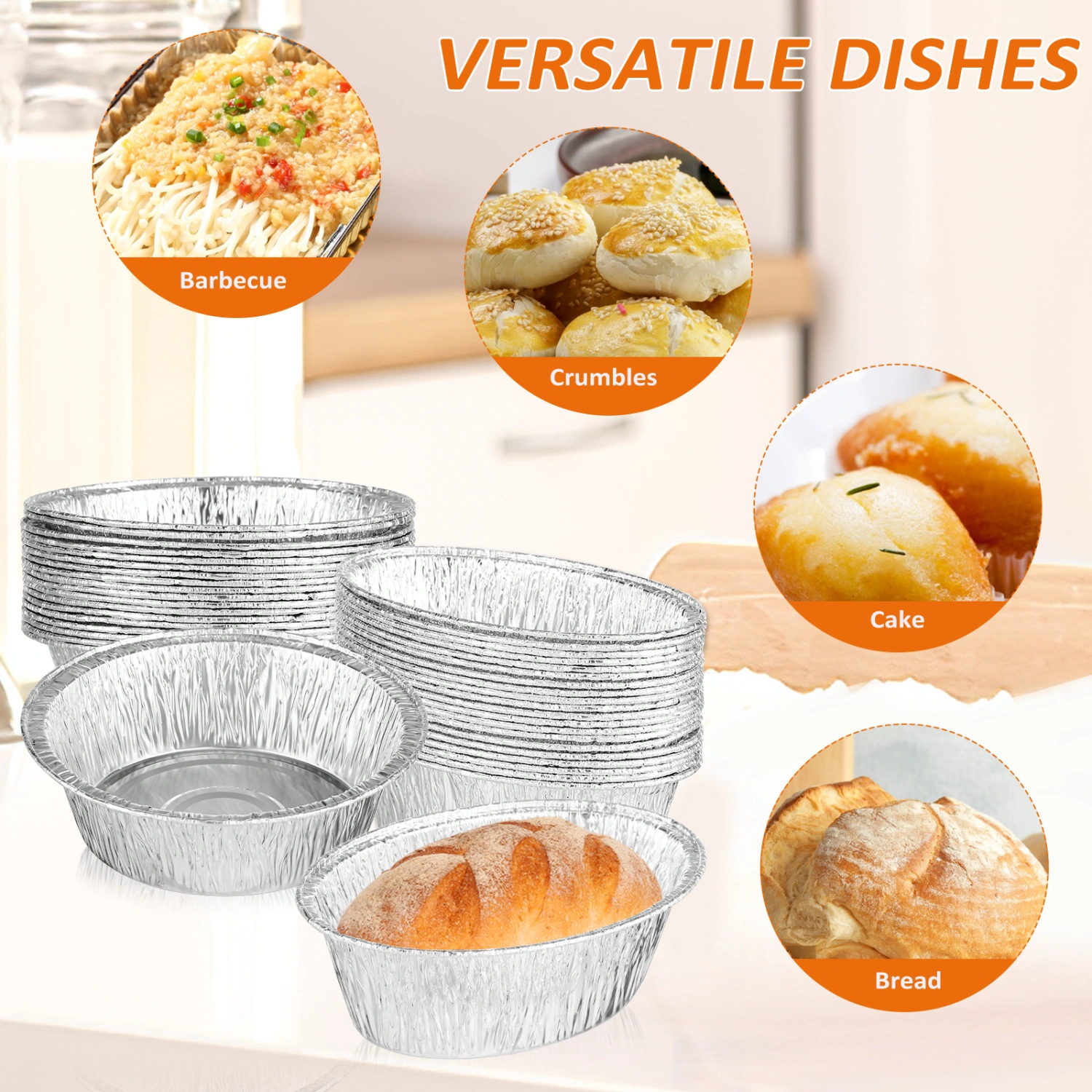 40Pcs Foil Pie Dishes Aluminum Foil Pie Pans Small Pie Tarts Pans Tin for Baking