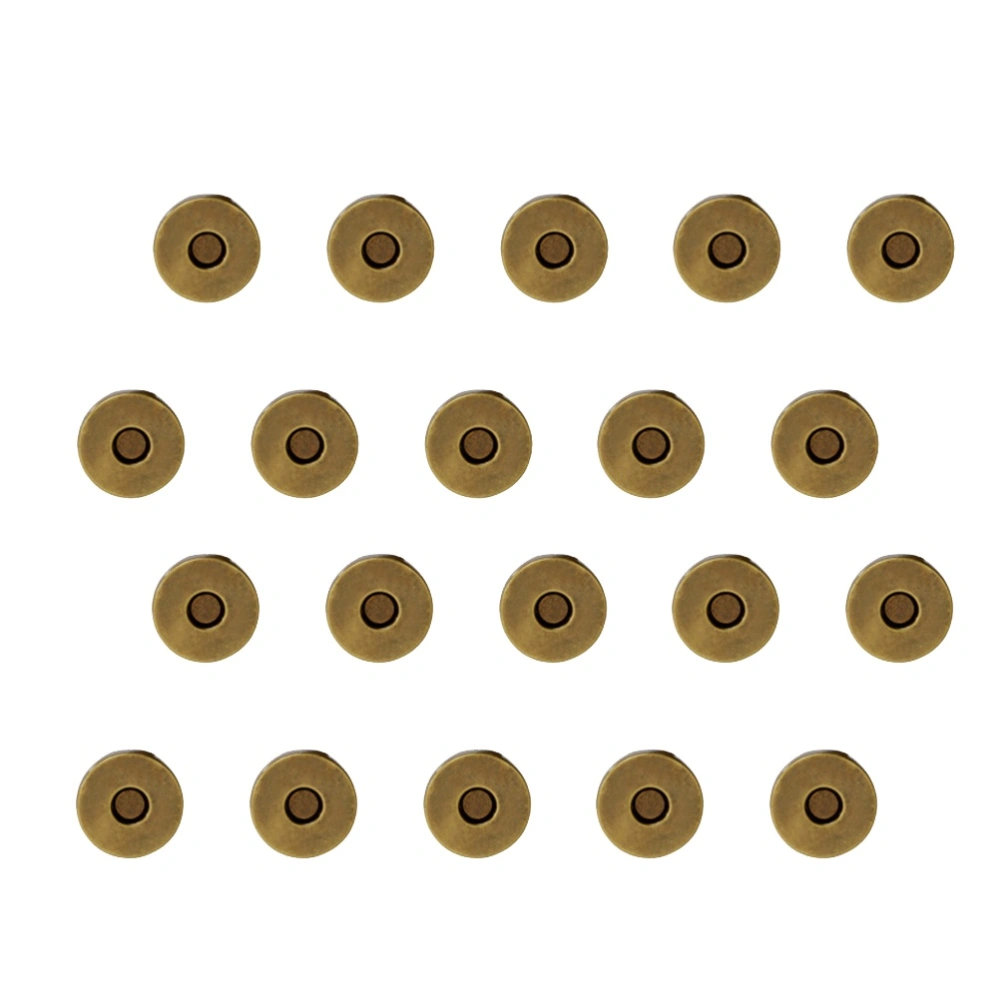 20 Pcs 18mm Magnetic Snap Button Clasps Metal Clap Buttons for Handbag Purses Bags Clothes Making (Antique Green)