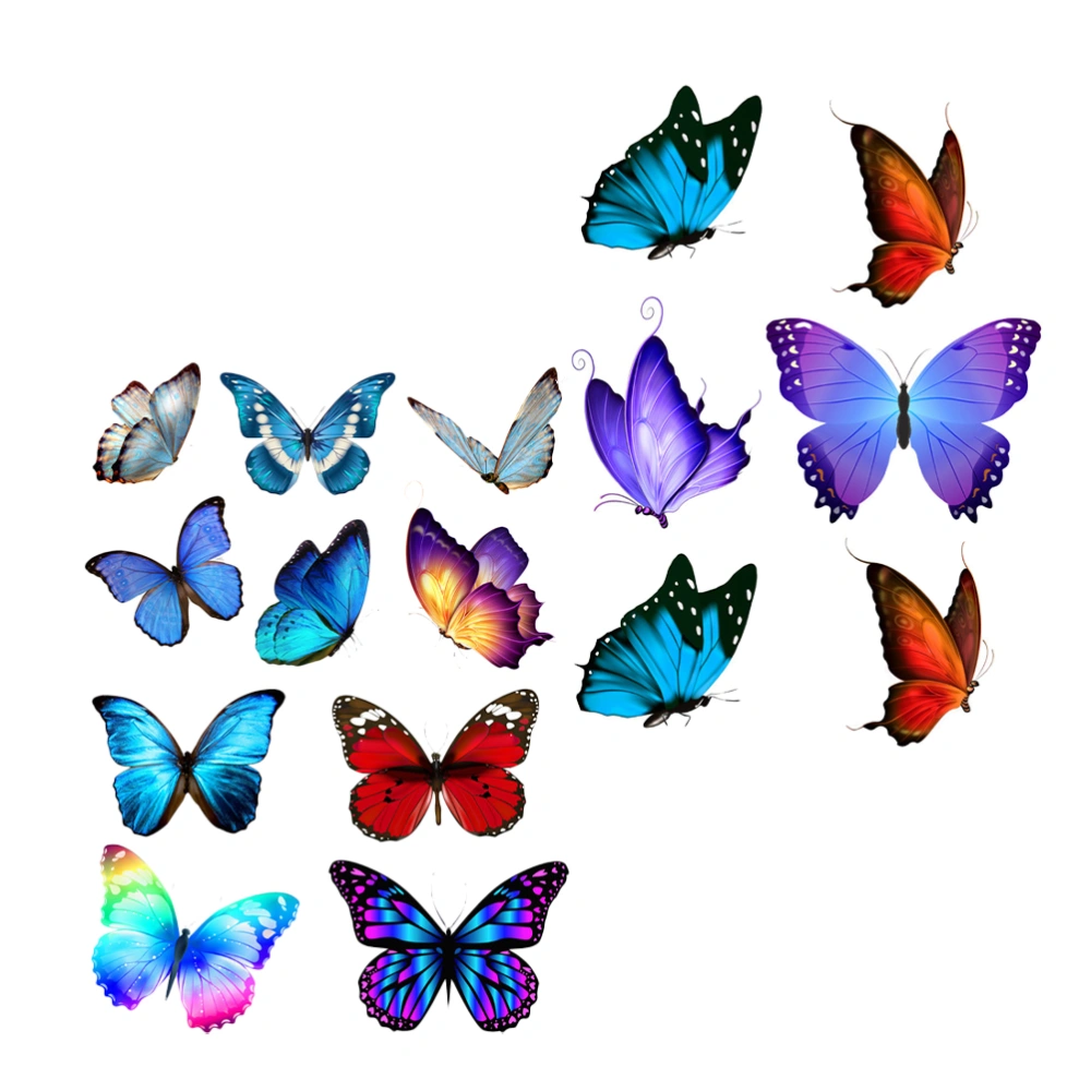 2 Sheets Vehicle Car Body Stickers Butterflies Sticker for Car Exterior Decor