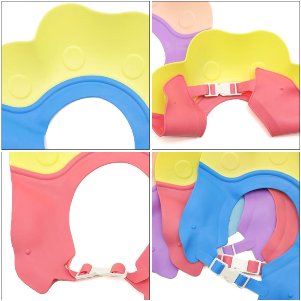 2pcs Adjustable Kids Bathing Baby Bath Ear Protector Hat Baby Bathing Hat