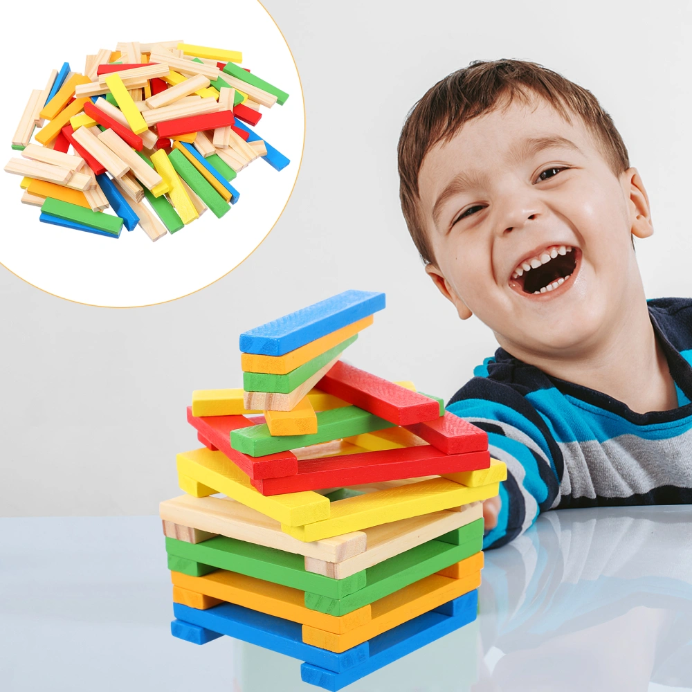 1 Set/150pcs Wooden Building Blocks Playthings Stacking Blocks Toys for Kids