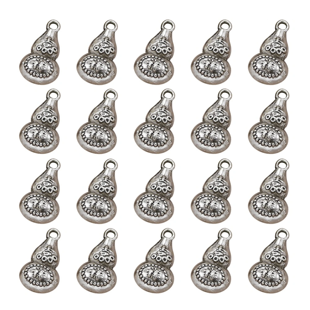 20pcs Cucurbit Alloy Pendants Charms DIY Jewelry Making Accessory for Necklace Bracelet (Antique Silver)