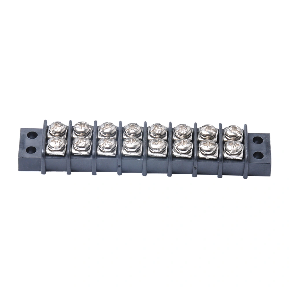 Double Row Terminal Block 2x8 Position Double Row Wire Screw Connector Electric Barrier Terminal Strip Panel Block