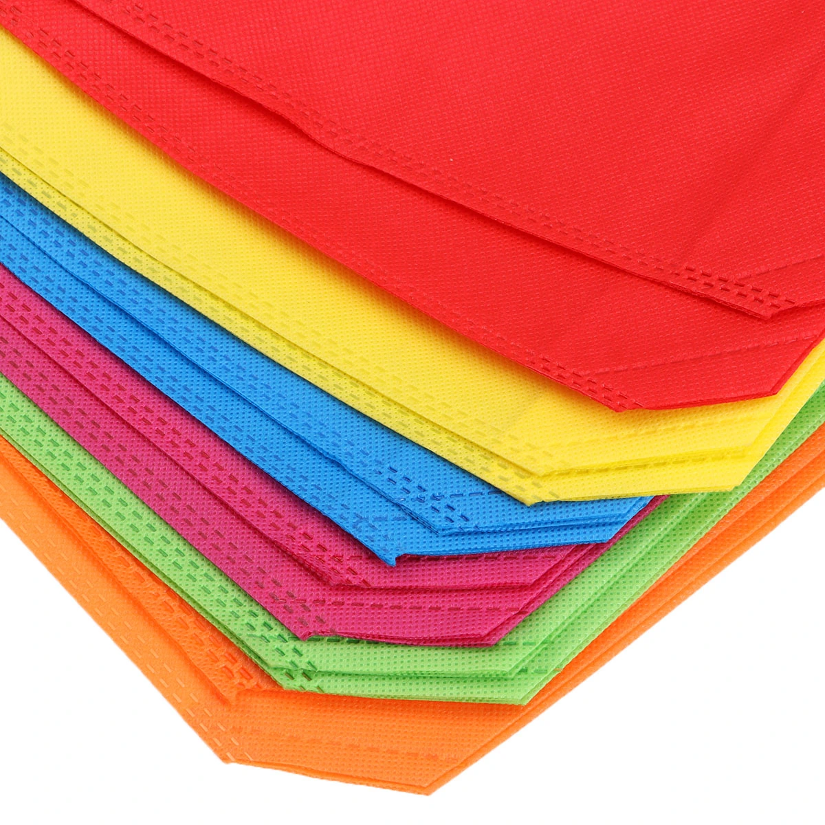 24pcs Reusable Party Gift Tote Bags Non-Woven Fabric Shopping Bag Portable Handbag for Birthday Halloween Mixed Color